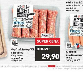 Kaufland Vepřové čevapčiči s cibulkou nabídka