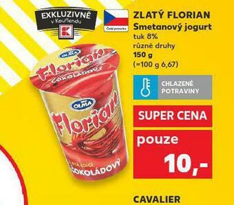 Kaufland Zlatý florian smetanový jogurt nabídka