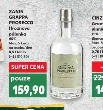 Kaufland Zanin grappa prosecco nabídka