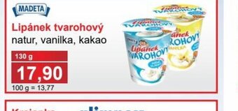 PLUS JIP Lipánek tvarohový natur, vanilka, kakao nabídka