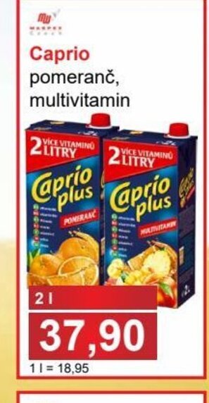 PLUS JIP Caprio pomeranč, multivitamin nabídka