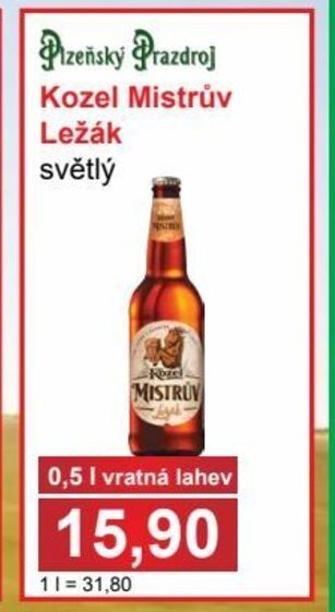 PLUS JIP Kozel Mistrův Ležák nabídka