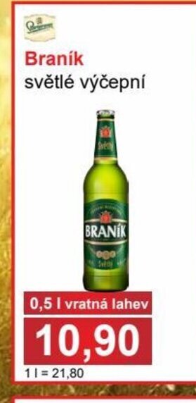 PLUS JIP Braník světlé výčepní nabídka