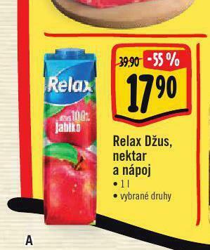 Albert Relax džus, nektar a nápoj nabídka