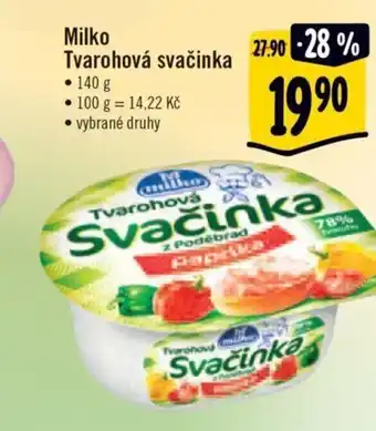 Albert Milko Tvarohová svačinka nabídka