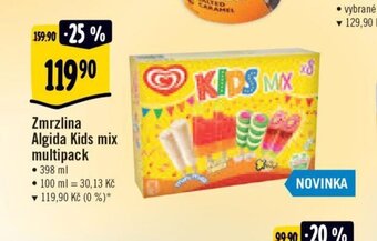 Albert Zmrzlina Algida Kids mix multipack nabídka