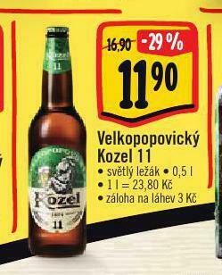 Albert Pivo velkopopovický kozel 11 nabídka