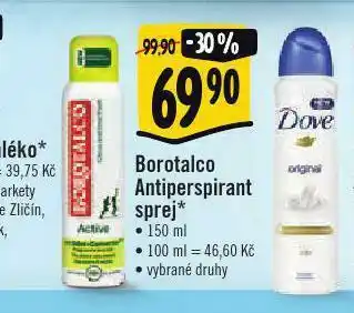 Albert Borotalco antiperpirant sprej nabídka