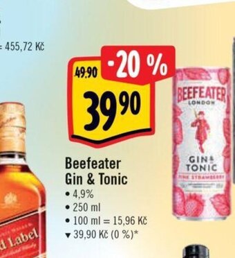 Albert Beefeater Gin & Tonic nabídka