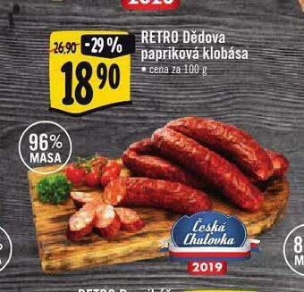 Albert Dědova papriková klobása nabídka