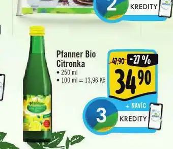 Albert Pfanner bio citronka nabídka