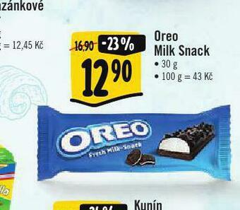 Albert Oreo milk snack nabídka