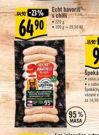 Albert Echt bavoriš s chilli nabídka
