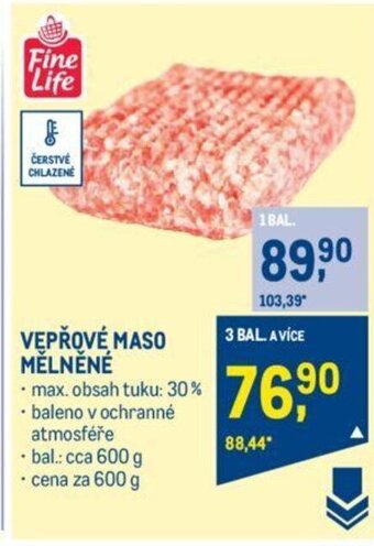 Makro VEPŘOVÉ MASO MĚLNĚNÉ nabídka