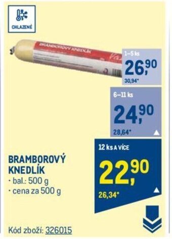Makro BRAMBOROVÝ KNEDLÍK nabídka