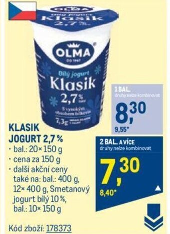 Makro KLASIK JOGURT 2,7% nabídka