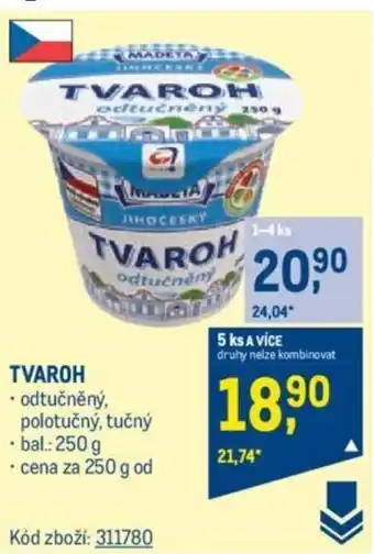 Makro TVAROH • odtučněný, polotučný, tučný nabídka