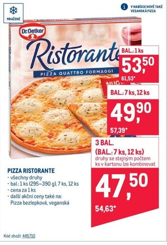 Makro PIZZA RISTORANTE nabídka