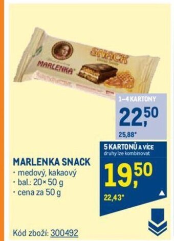 Makro MARLENKA SNACK nabídka