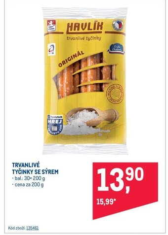 Makro TRVANLIVÉ TYČINKY SE SÝREM nabídka