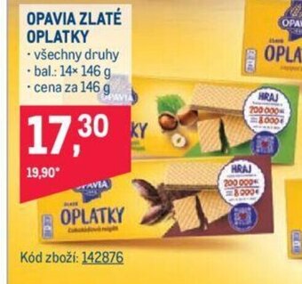 Makro OPAVIA ZLATÉ OPLATKY nabídka
