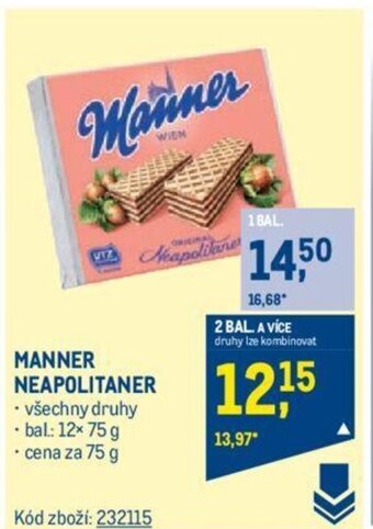 Makro MANNER NEAPOLITANER nabídka