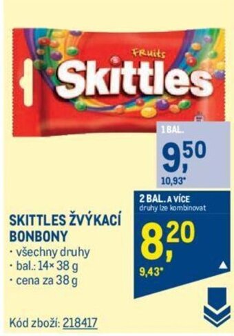 Makro SKITTLES ŽVÝKACÍ BONBONY nabídka