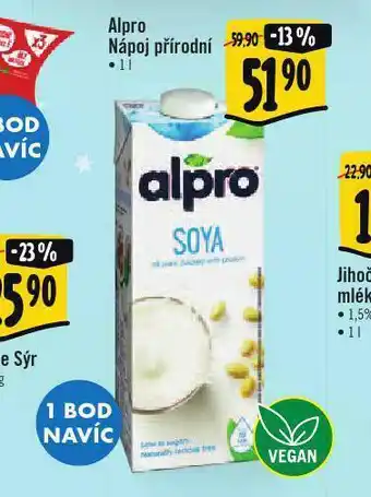 Albert Alpro nápoj přírodní nabídka