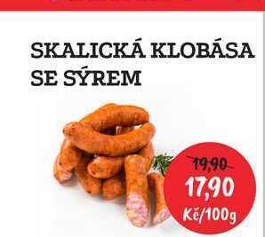 RABBIT řeznictví Skalická klobása se sýrem 100g nabídka