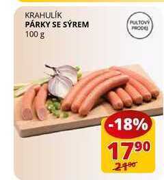 Flop Párky se sýrem 100 g nabídka