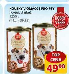 Flop Kousky v omáčce pro psy hovězí, drůbeží 1250 g nabídka