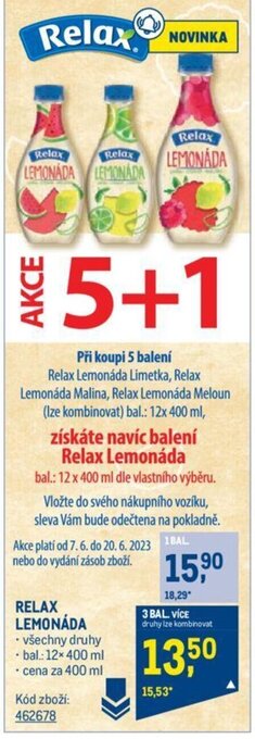 Makro RELAX LEMONÁDA nabídka