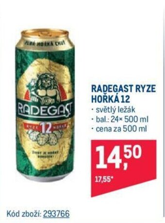 Makro RADEGAST RYZE HOŘKÁ 12 nabídka