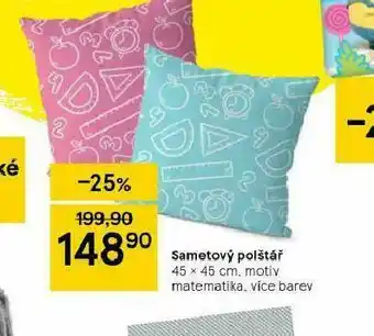 Tesco Sametový polštář nabídka