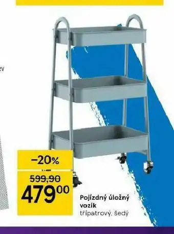 Tesco Pojízdný úložný vozík nabídka