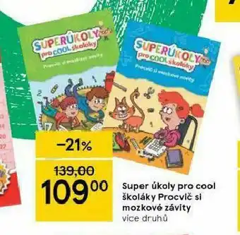Tesco Super úkoly pro cool školáky procvič si mozkové závity nabídka