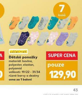 Kaufland Dětské ponožky nabídka