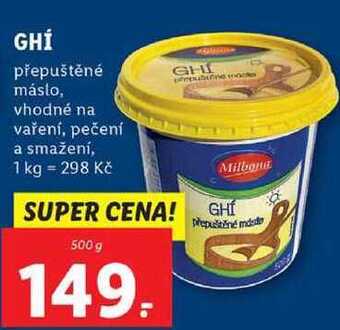 Lidl Ghí přepuštěné máslo, 500 g nabídka