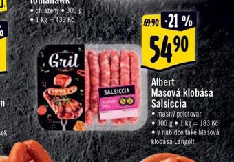 Albert Masová klobása salsiccia nabídka