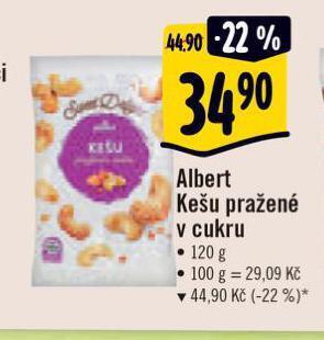 Albert Kešu pražené v cukru nabídka