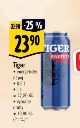 Albert Tiger energy drink nabídka