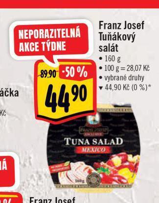 Albert Franz josef tuňákový salát nabídka