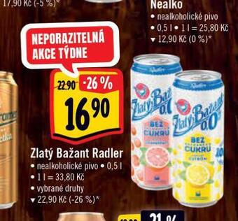 Albert Zlatý bažant radler nabídka