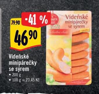 Albert Vídeňské minipárečky se sýrem nabídka