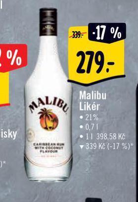 Albert Malibu likér nabídka