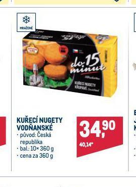 Makro Kuřecí nugety vodňanské nabídka