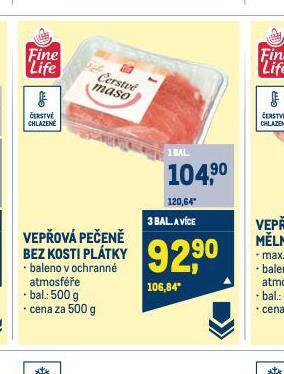 Makro Vepřová pečeně bez kosti nabídka