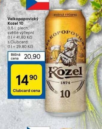 Tesco Pivo velkopopovický kozel 10 nabídka