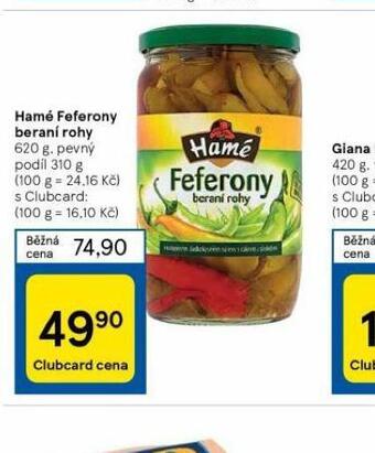 Hamé feferony beraní rohy