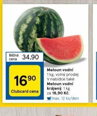 Tesco Meloun vodní nabídka
